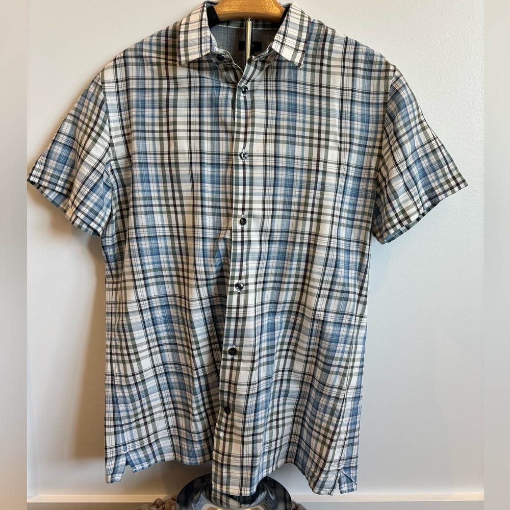 Vince Short Sleeve Checked Button Down Men’s M